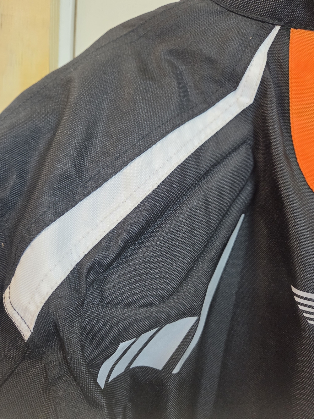 Motorcycle Alpha Men's Black & Orange Performance Riding Jacket - Picture 10 of 16
